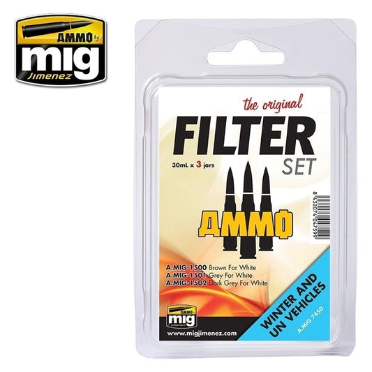 Ammo by MIG - Weathering - Filter Winter And Un Vehicles Set