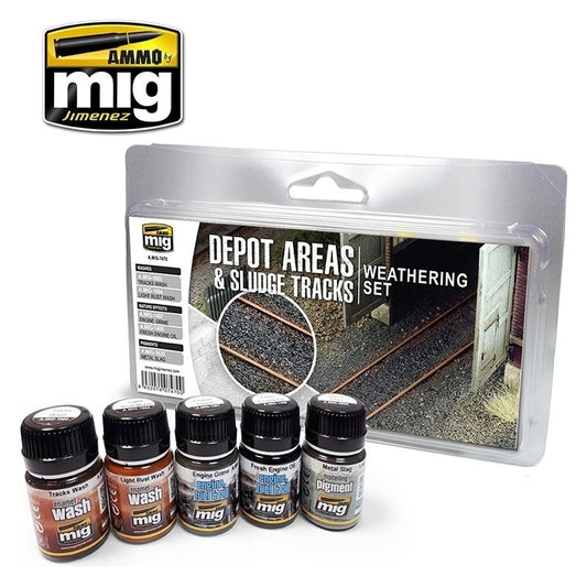 Ammo by MIG - Weathering - Depot Areas & Sludge Tracks Weathering Set