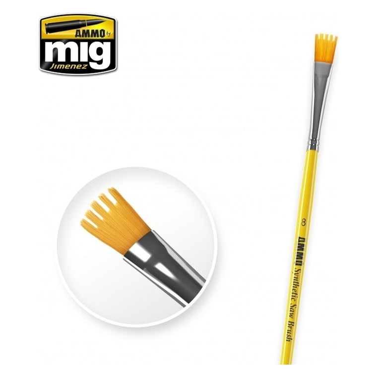 Ammo by MIG - Brushes - 8 Synthetic Saw Brush