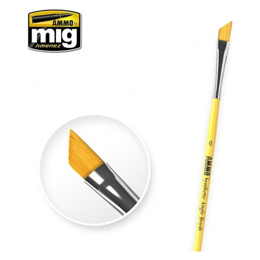 Ammo by MIG - Brushes - 6 Synthetic Angle Brush