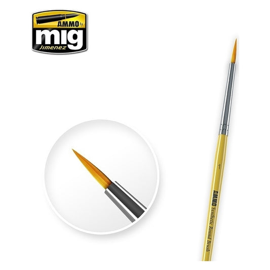 Ammo by MIG - Brushes - 1 Synthetic Round Brush