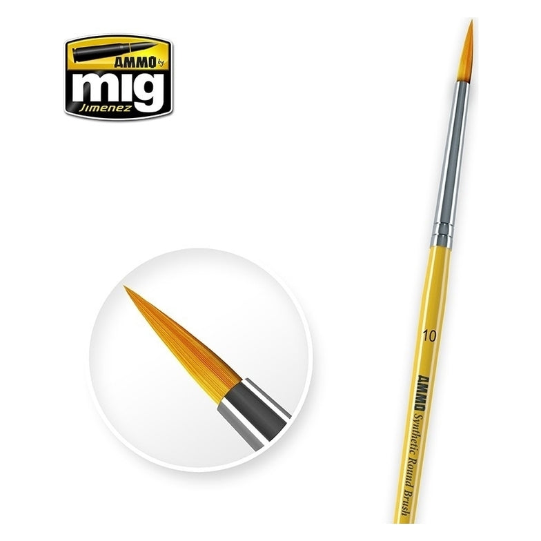Ammo by MIG - Brushes - 10 Synthetic Round Brush