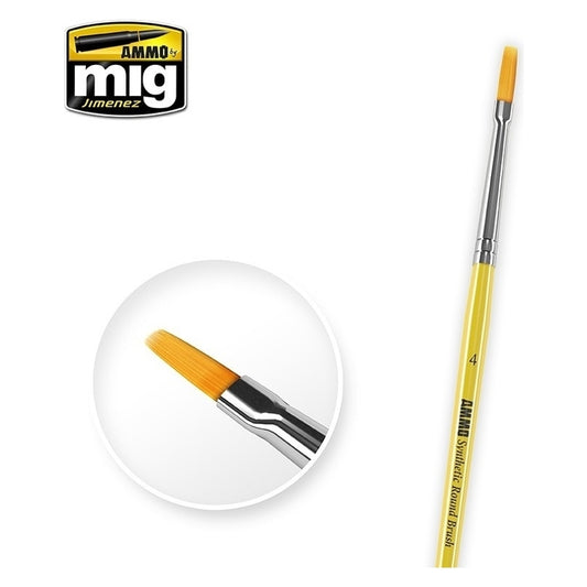 Ammo by MIG - Brushes - 4 Synthetic Flat Brush