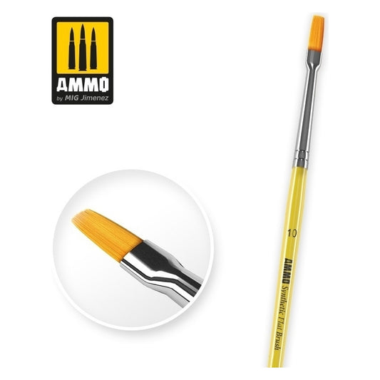 Ammo by MIG - Brushes - 10 Synthetic Flat Brush