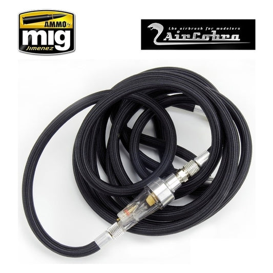 Ammo by MIG - Accessories - 10 Foot Braided Air Hose With Moisture Trap