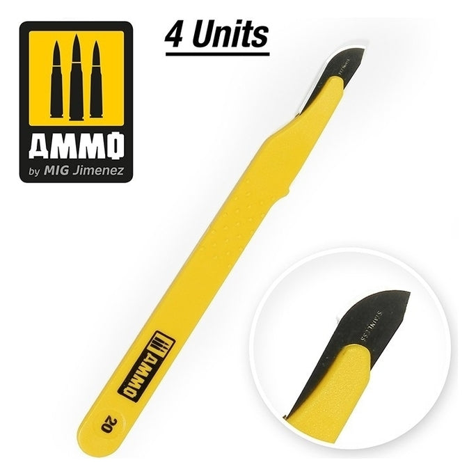 Ammo by MIG - Tools - Standard Blade Curved Large – 4 Pcs.