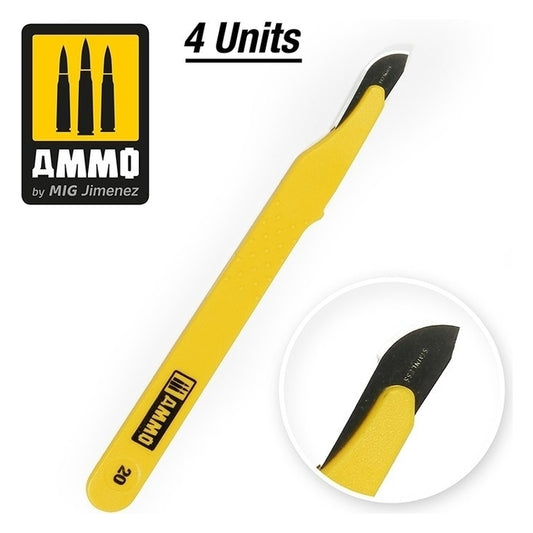 Ammo by MIG - Tools - Standard Blade Curved Large – 4 Pcs.