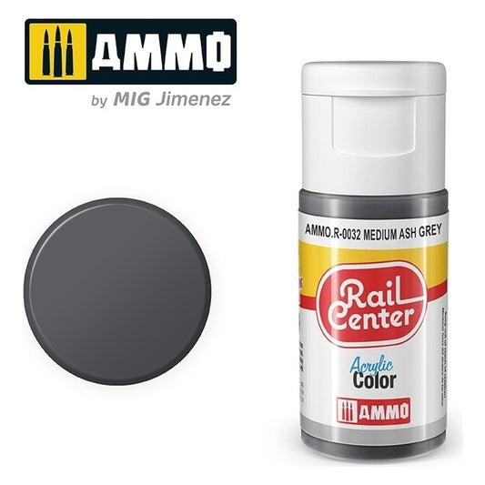 Ammo by MIG - Rail Center - Medium Ash Grey 20ml