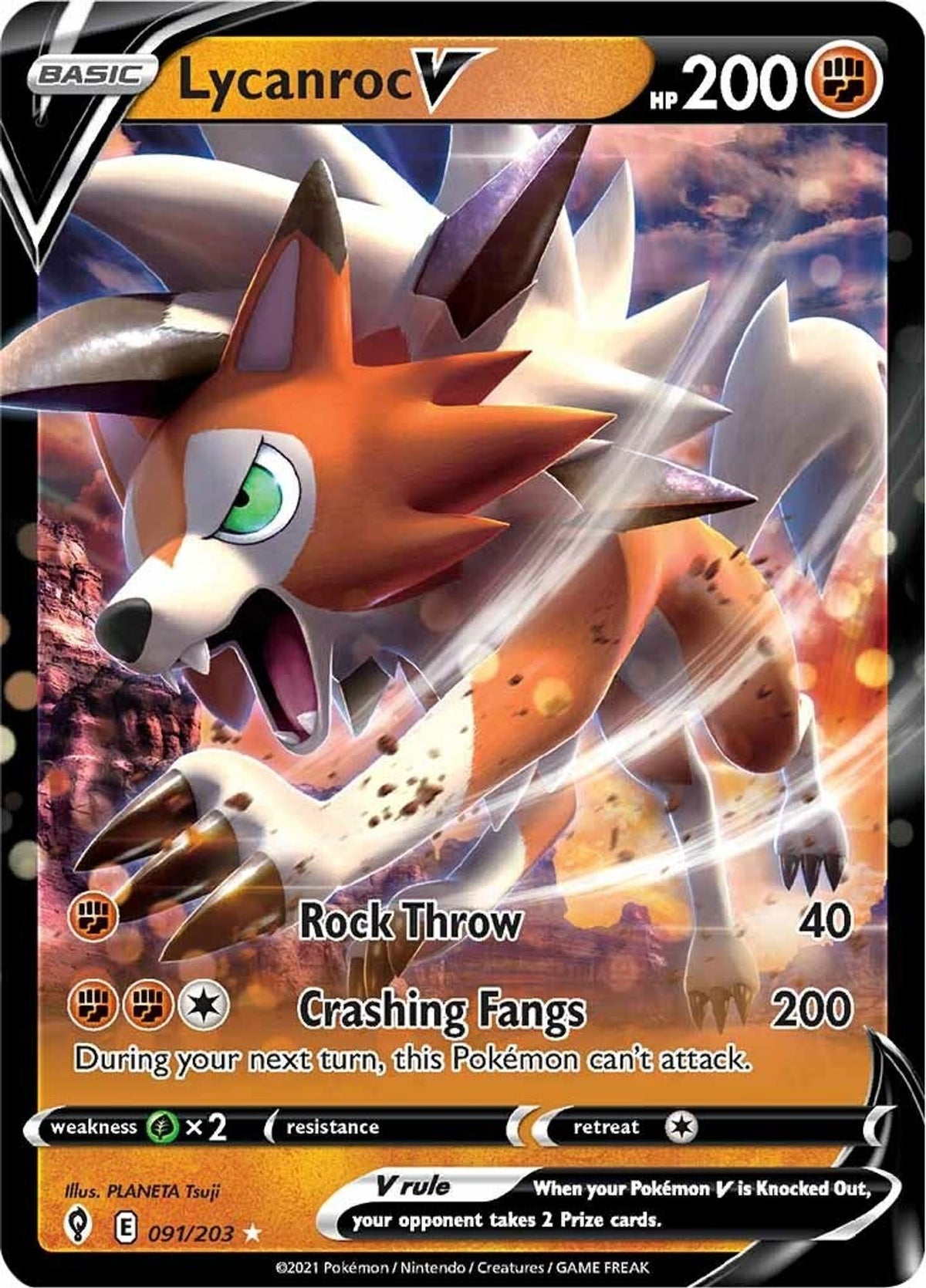 Lycanroc V - SWSH07: Evolving Skies