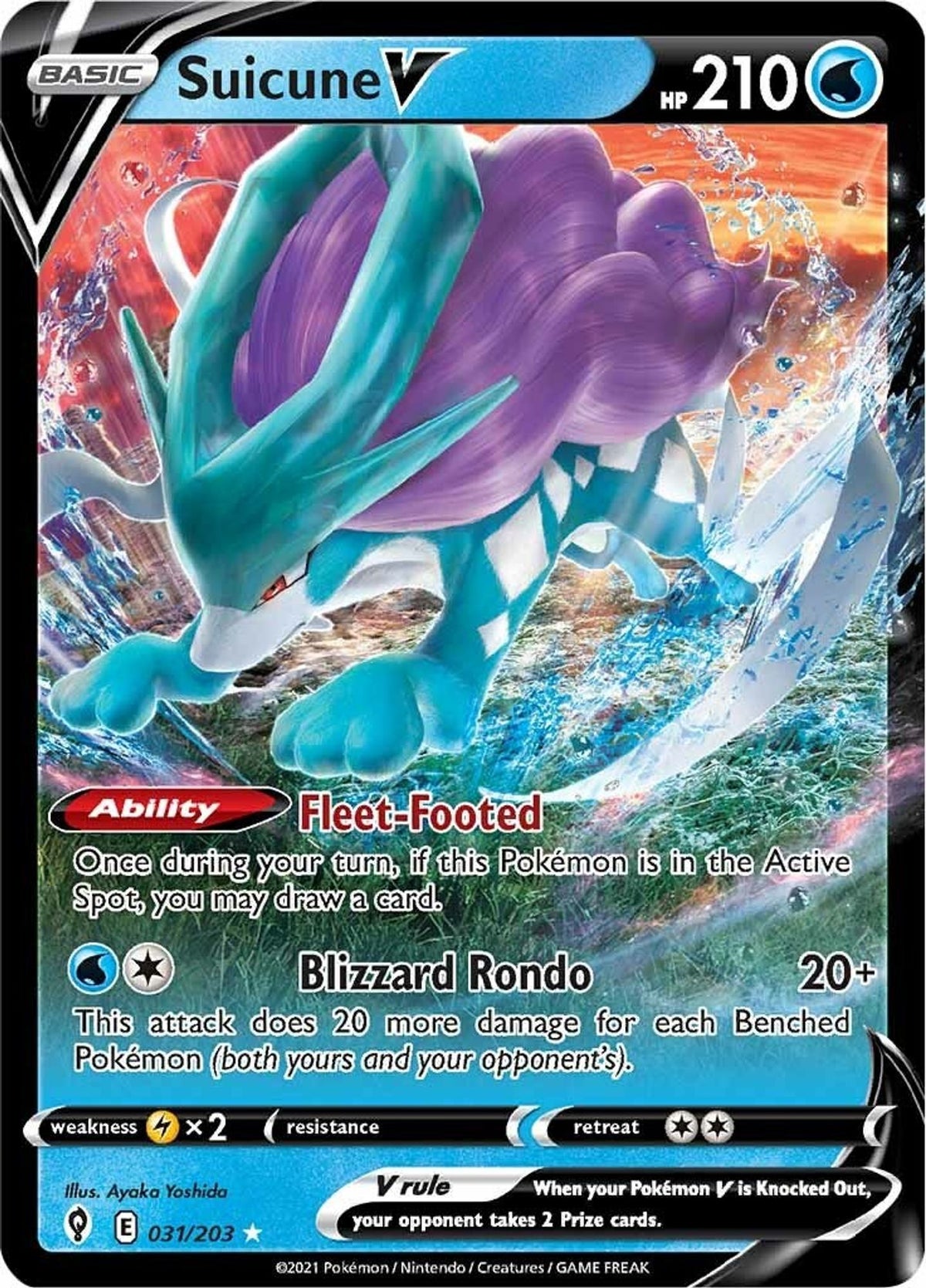 Suicune V - SWSH07: Evolving Skies