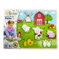 Jr.Genius Chunky Puzzle - Farm 12pce