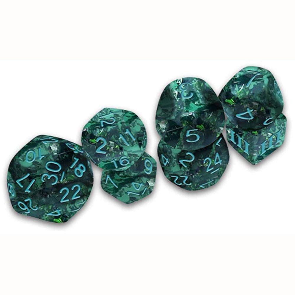 Dungeon Crawl Classics - DCC RPG Dice - Verdigris Grecian Vase Dice - DCC Funky 7