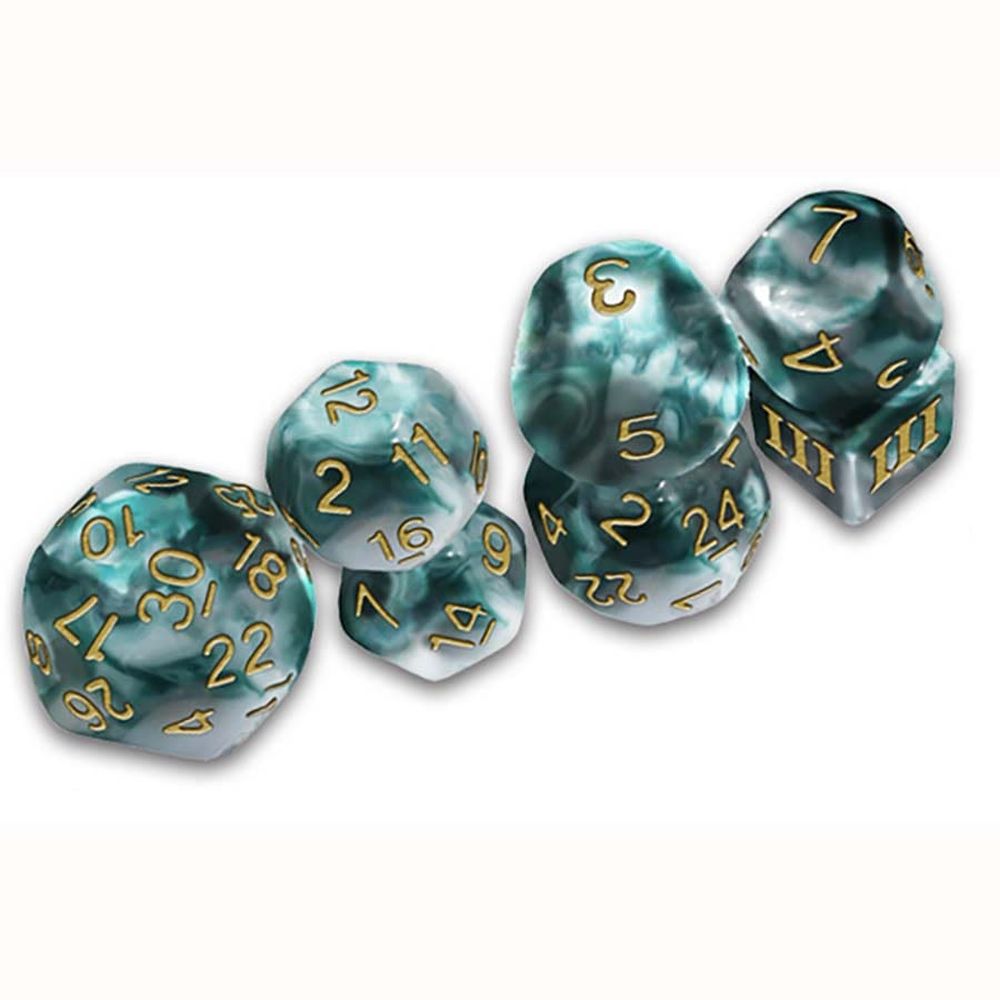Dungeon Crawl Classics - DCC RPG Dice - Thracian Smoky Sacrifice Dice Set - DCC Funky 7