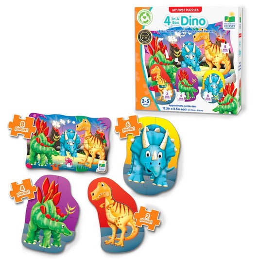 My First Puzzle Sets 4-In-A-Box Puzzles - Dino
