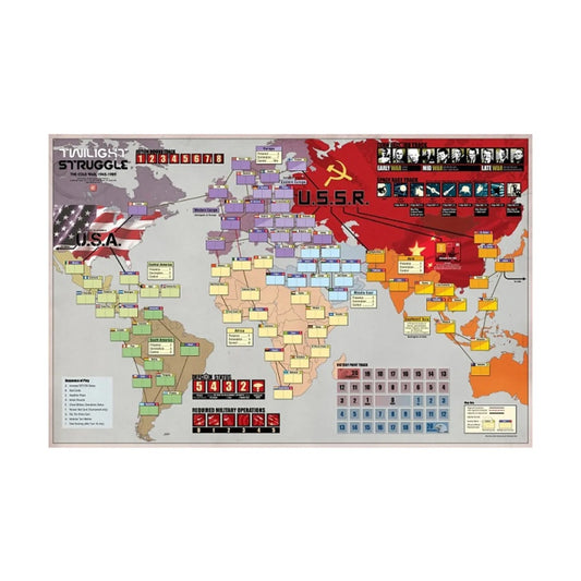 GMT Games - Twilight Struggle Mounted Map