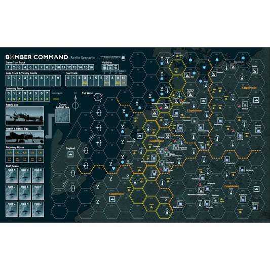 GMT Games - Bomber Command maps Mounted Map