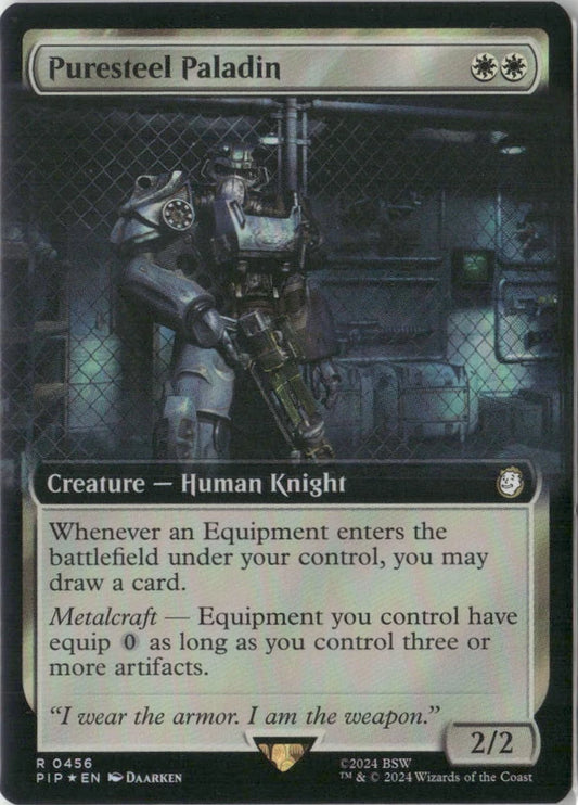 Scan Image | Puresteel Paladin (Extended Art) - Universes Beyond: Fallout | [DC37B6AD]