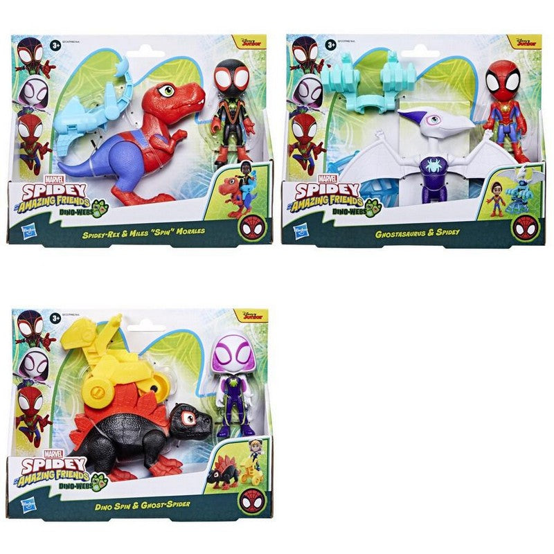 Spidey And His Amazing Friends -  Lg Dino Hero Acsry Assortment (4)