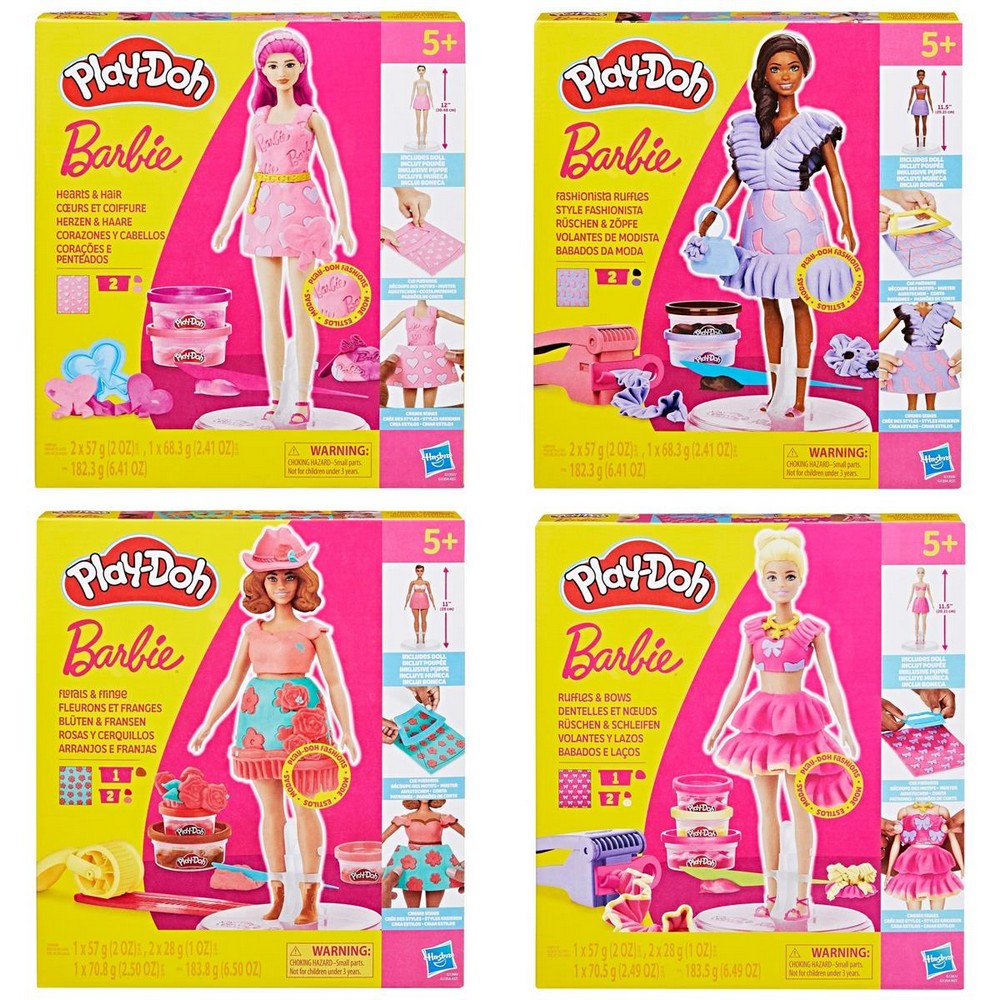 Playdoh - Barbie Designer Dolls Assortment (6)
