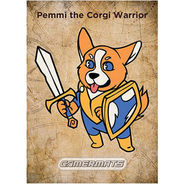 GamerMats: Pemmi the Corgi Warrior Pin