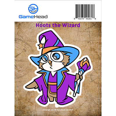 GamerMats: Hoots the Wizard - Sticker