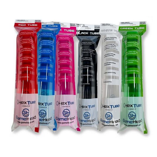 GamerMats: White Playmat Hex Tube - GameHead (Case of 12)