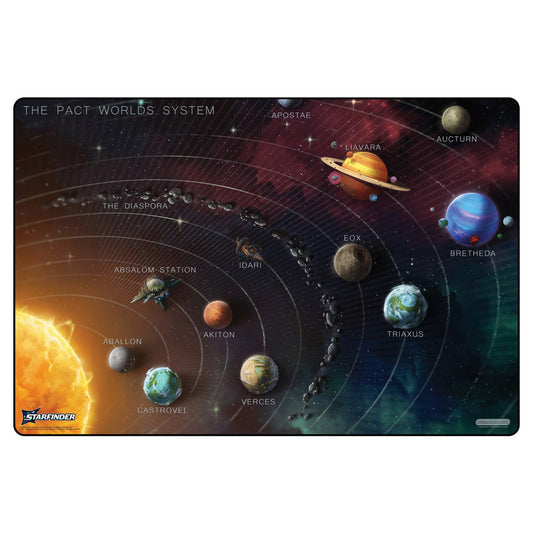 GamerMats: The Pact Worlds Galaxy Map - Starfinder (XL Deskmat)