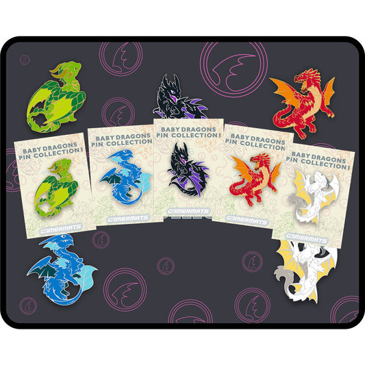 GamerMats: Baby Dragons Complete Pin Set