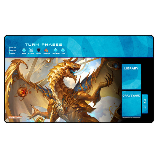 GamerMats: Elder Artifact Dragon with Magic Compatible Zones - Playmat