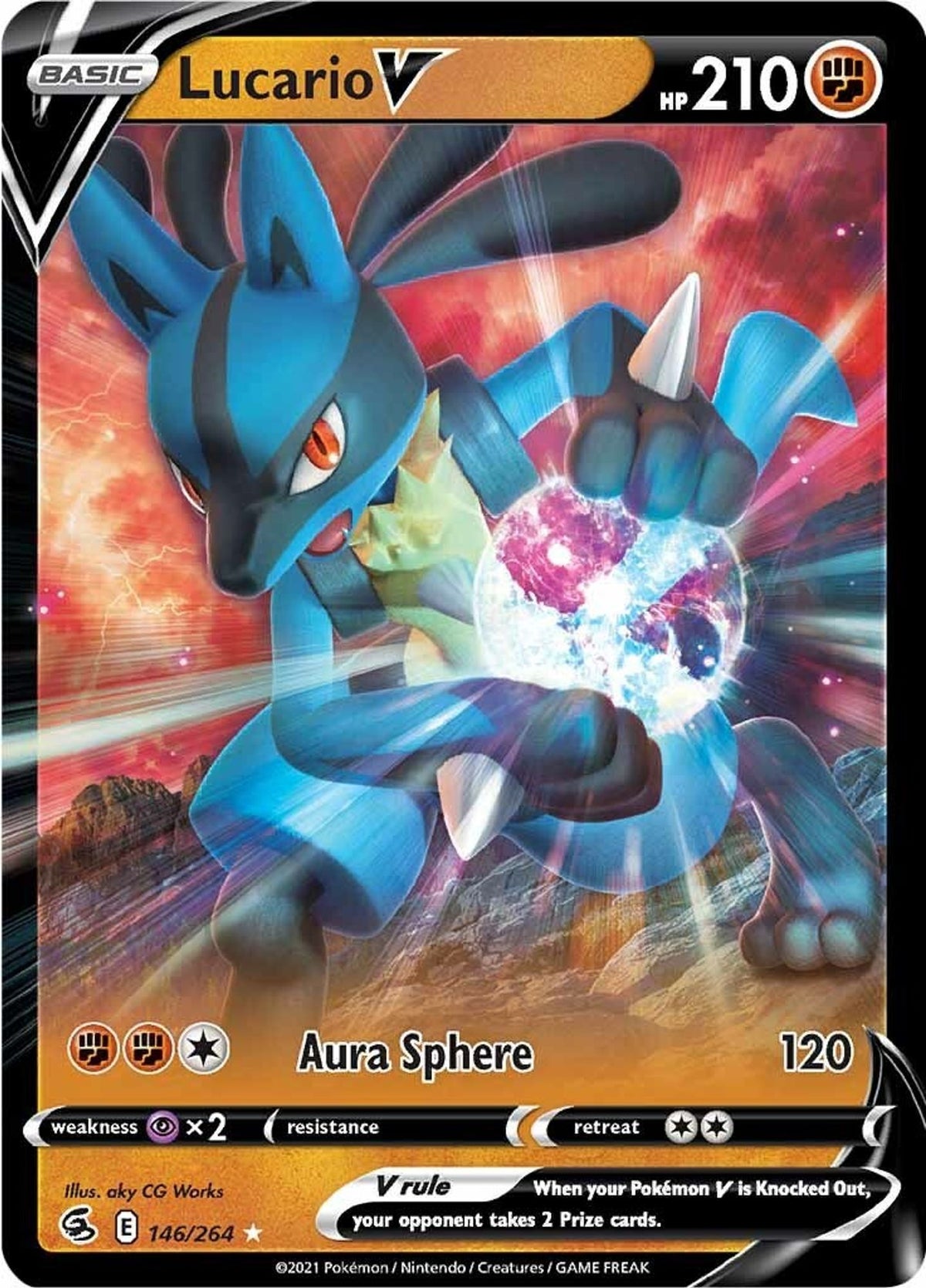 Lucario V - SWSH08: Fusion Strike