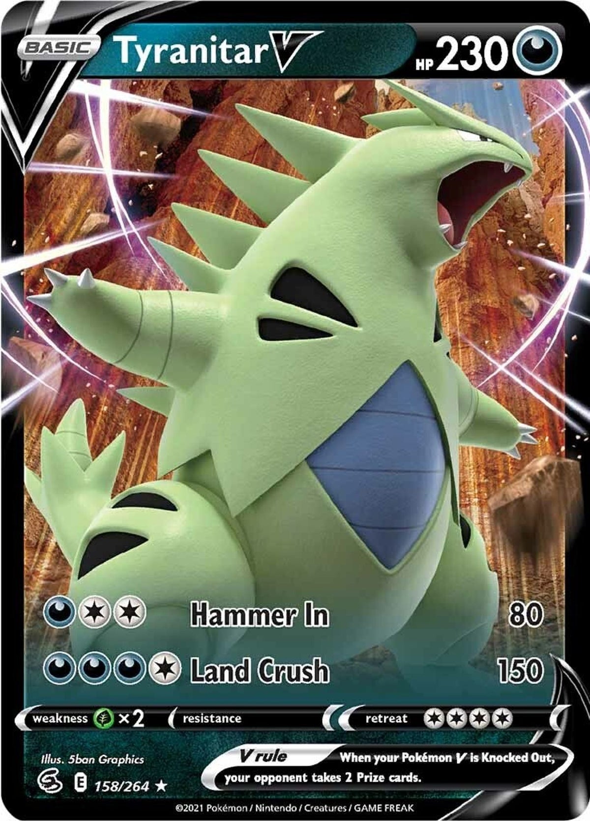 Tyranitar V - SWSH08: Fusion Strike