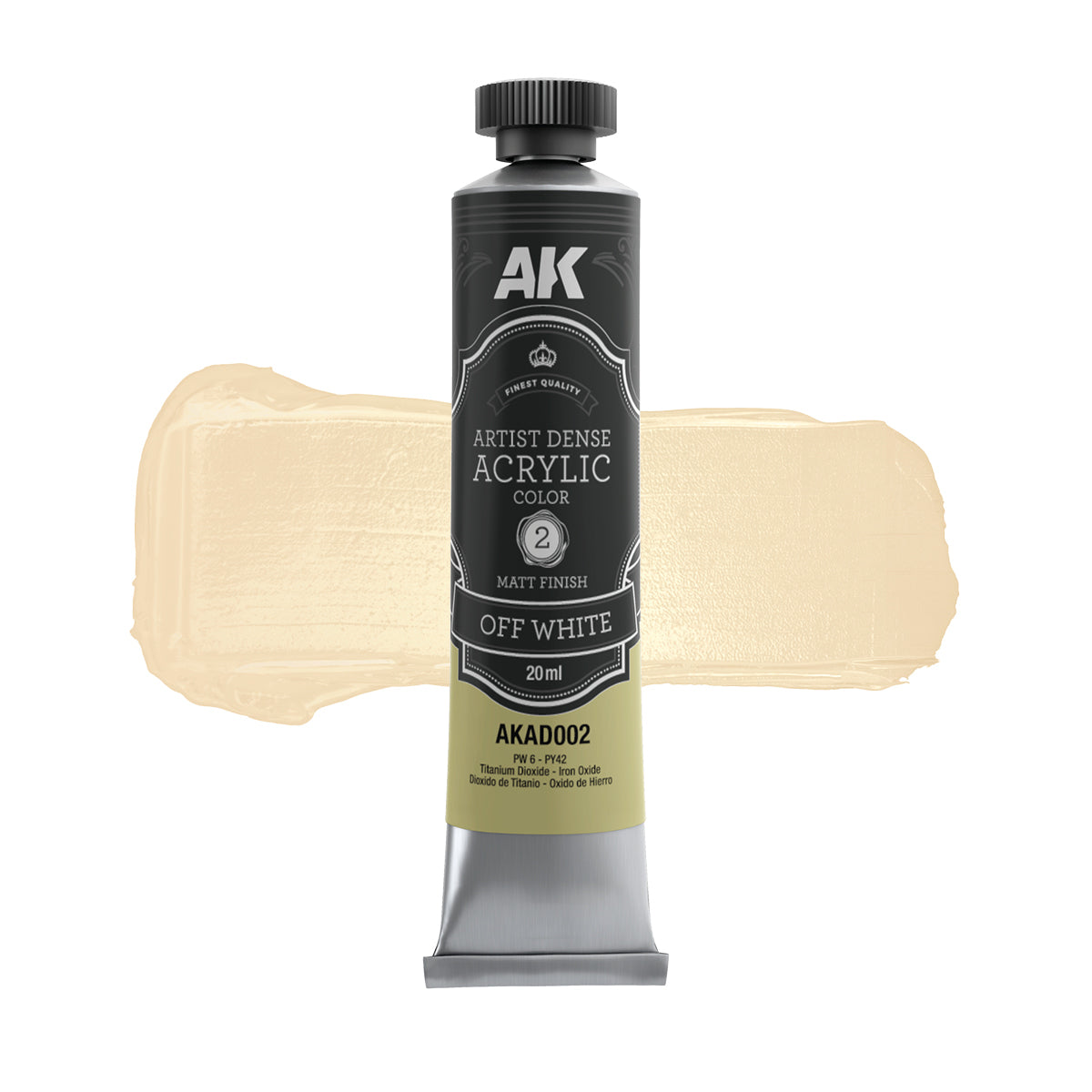 AK Interactive - Dense Acrylics - Off White 20ml