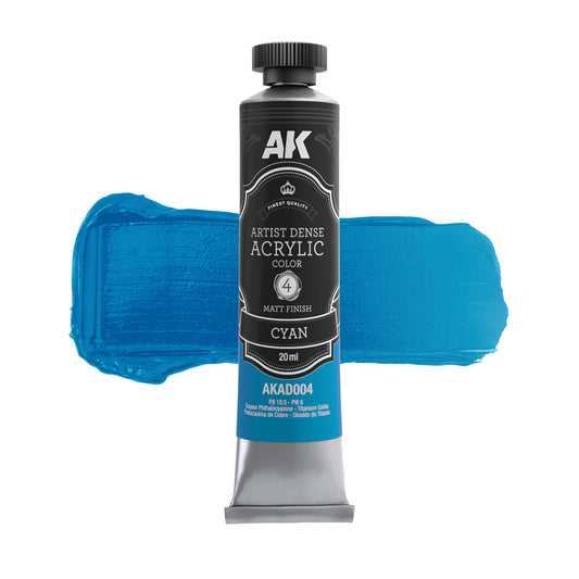 AK Interactive - Dense Acrylics - Cyan 20ml