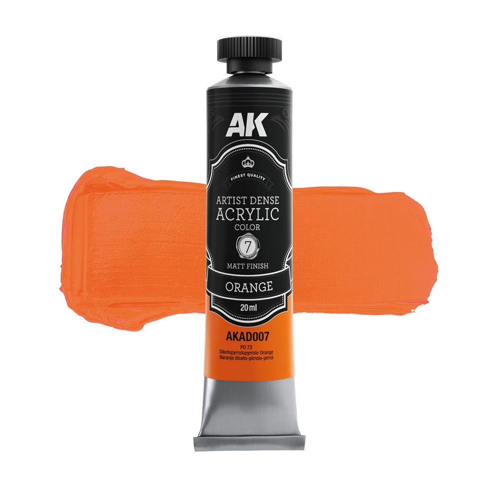 AK Interactive - Dense Acrylics - Orange 20ml