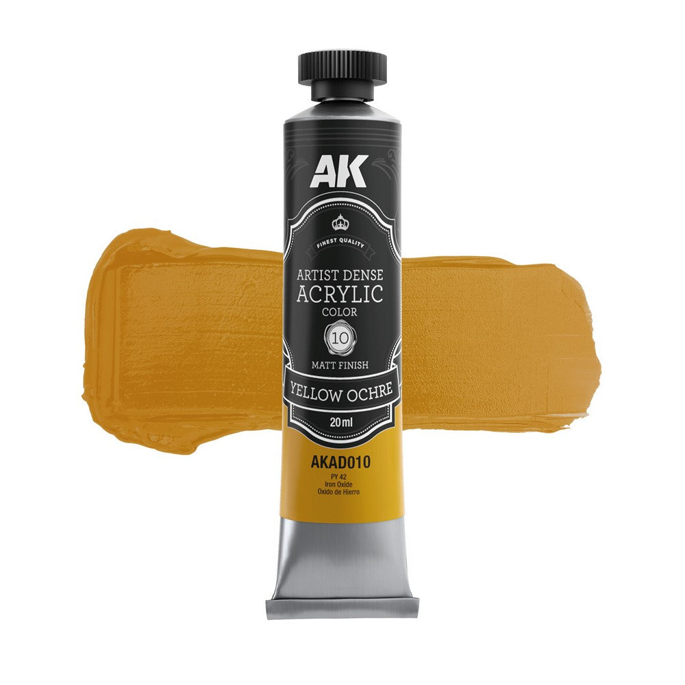 AK Interactive - Dense Acrylics - Yellow Ochre 20ml