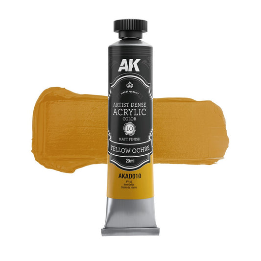 AK Interactive - Dense Acrylics - Yellow Ochre 20ml