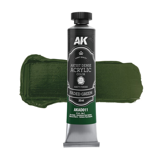 AK Interactive - Dense Acrylics - Faded Green 20ml