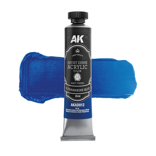 AK Interactive - Dense Acrylics - Ultramarine Blue 20ml
