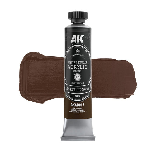 AK Interactive - Dense Acrylics - Earth Brown 20ml