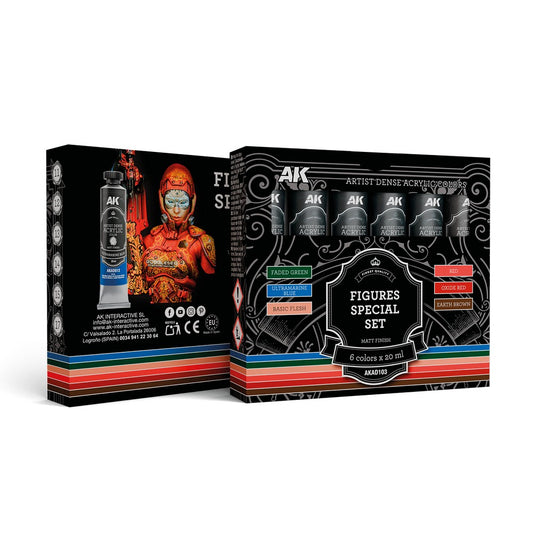AK Interactive - Dense Acrylics - Figures Special Set (6 Tubes 20 ml)