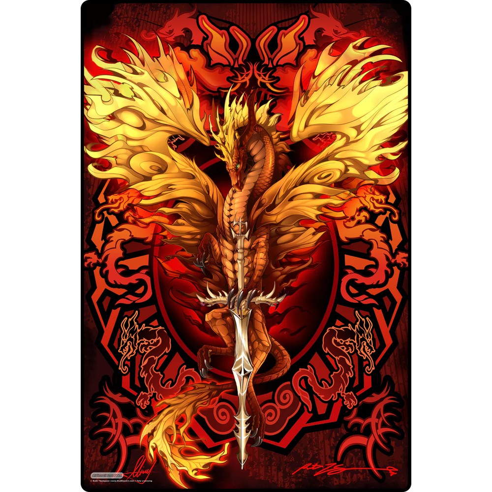 GamerMats: Flameblade by Ruth Thomson - XL Deskmat