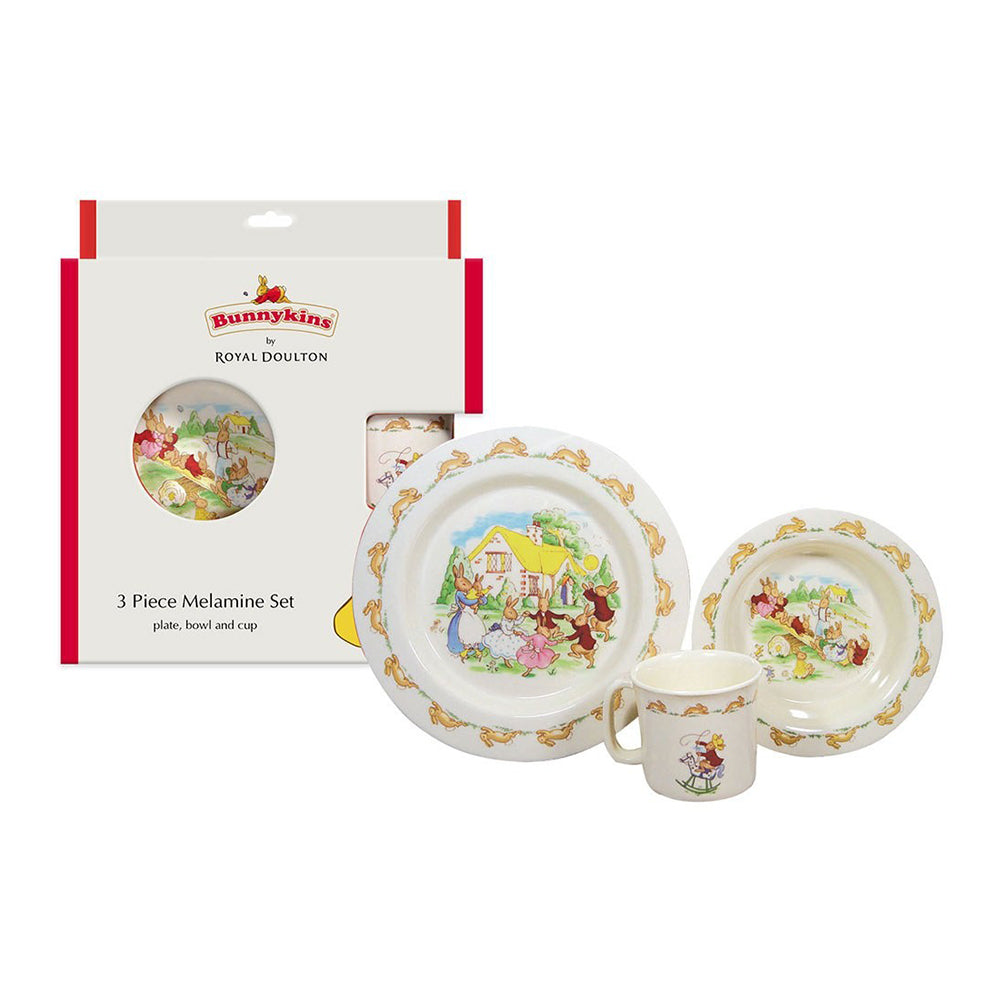 Bunnykins: 3 Piece Melamine Set - White