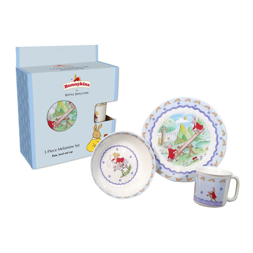 Bunnykins: 3 Piece Melamine Set - Blue