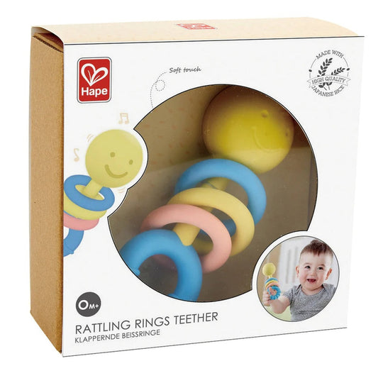 Hape - Infant Toys: Rattling Rings Teether