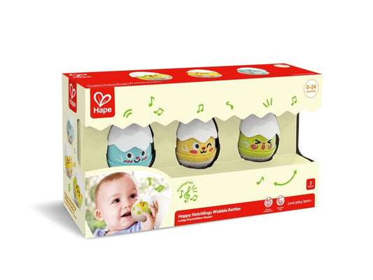 Hape - Infant Toys: Happy Hatchlings Wobble Rattles