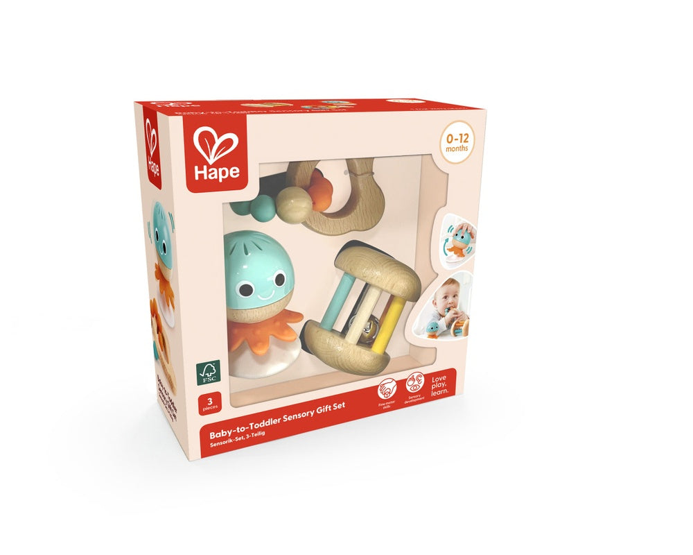 Hape - Infant Toys: Baby to Toddler Sensory Gift Set