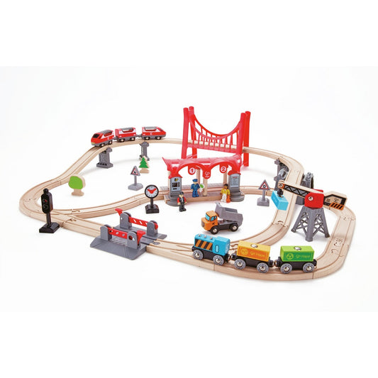 Hape - Railway: Busy City Rail Set