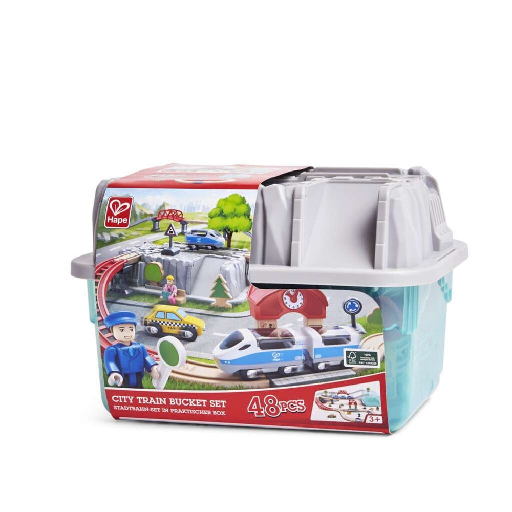Hape - Railway: City Train Bucket Set