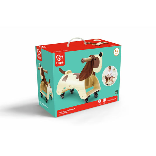 Hape - Ride-Ons & Walkers: Dachshund Dog Wooden Ride On