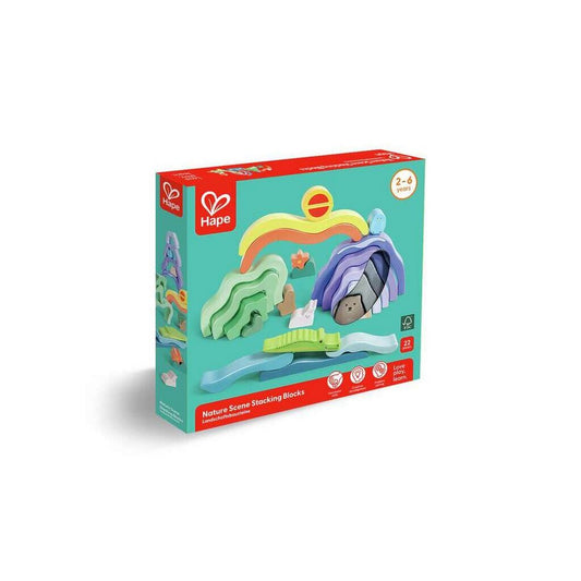 Hape - Toddler Toys: Nature Scene Stacking Blocks